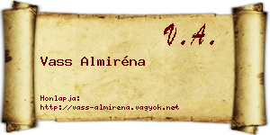 Vass Almiréna névjegykártya